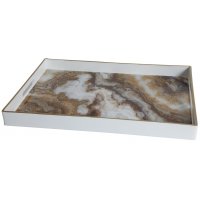 Marmor serveringsbricka - Brun marmor Marmor serveringsbricka - Brun marmor