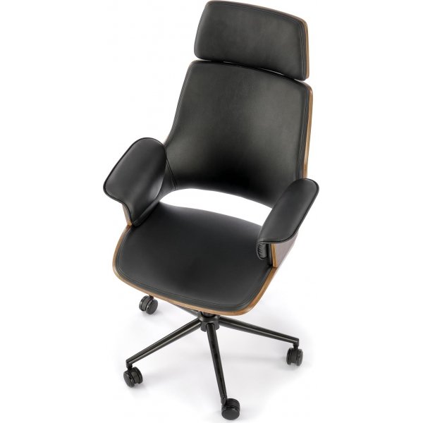 Fauteuil Weber - Noyer/noir
