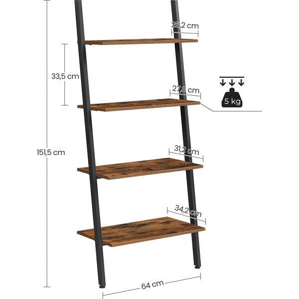 Petrus trapplank - Bruin/zwart