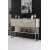 Table en relief Lux 120 x 30 cm - Travertin/argent