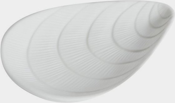 Mussla serveringsfat 12 cm - Vit