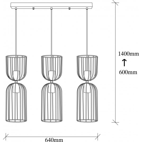 Plafonnier Nisse 6006 - Noir