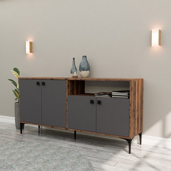 Buffet Artemis - Noyer/anthracite Buffet Artemis - Noyer/anthracite