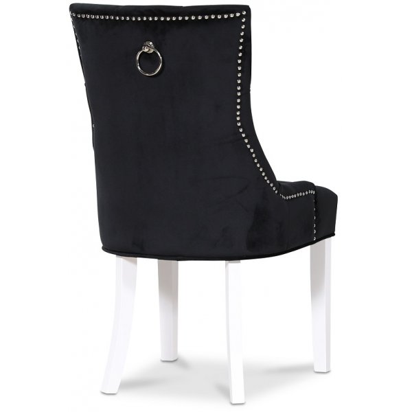 Decotique stol (Rygghandtag) - Svart sammet