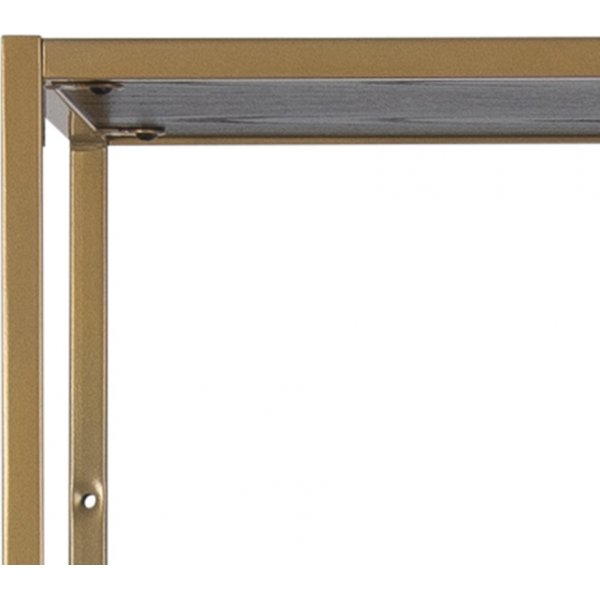 Bibliothque Seaford 77x185 cm - Noir/or