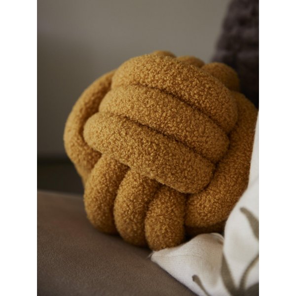 Coussin décoratif boule D22 cm - Jaune chaud Coussin décoratif boule D22 cm - Jaune chaud