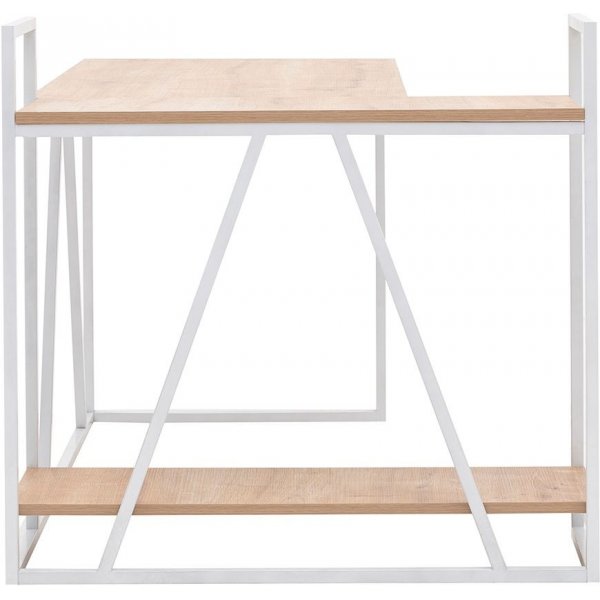 Bureau d\\\'angle Lissa 140 x 90 cm - Chêne saphir/blanc Bureau d\\\'angle Lissa 140 x 90 cm - Chêne saphir/blanc
