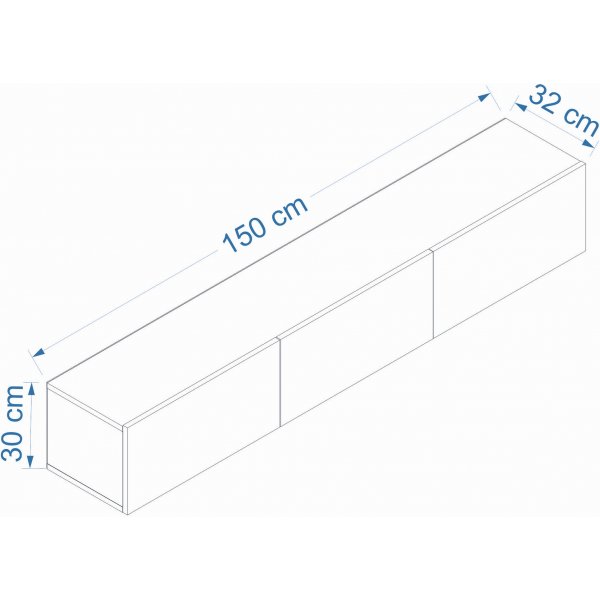 West TV-bänk - Vit West TV-bänk - Vit