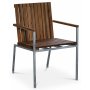 Alva utematgrupp med 6 stolar och bord 190x90 cm - Teak / Galvaniserat stl