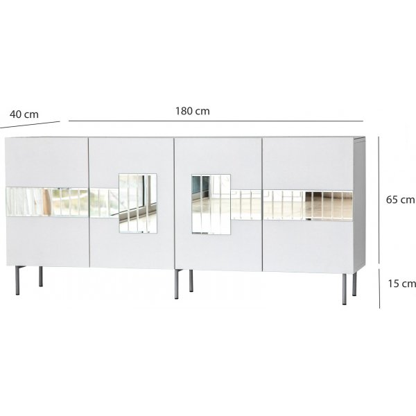 Buffet Paris - Blanc/argent Buffet Paris - Blanc/argent