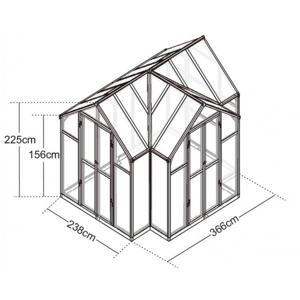 Vxthus Hyperion 10,2 m - Svart +