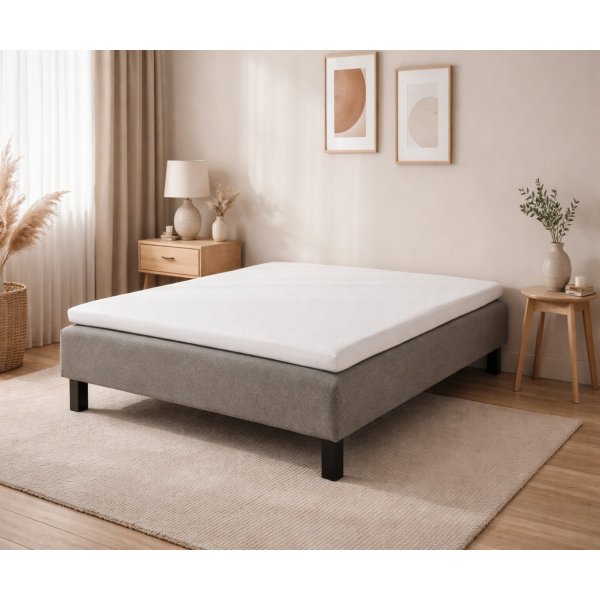 Komplett s�ng 120x200 cm gr� - Enkels�ng med b�ddmadrass och s�ngben