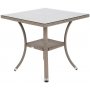 Matgrupp Sumba bord + 4 stolar & sittdynor - Beige melerad