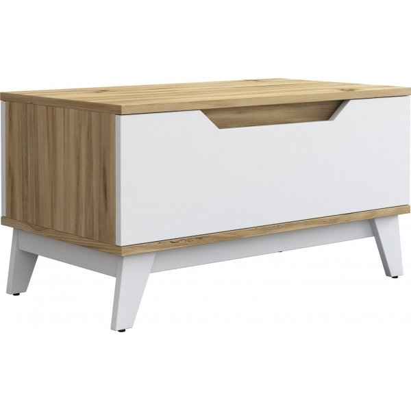 Abby soffbord 80x45 cm - Ek/vit