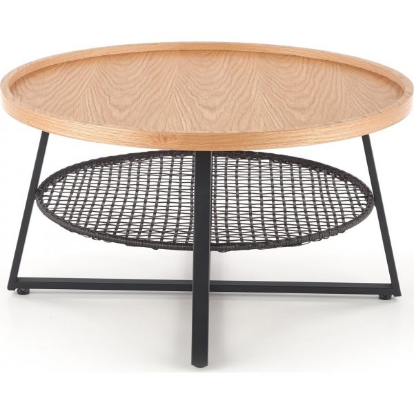 Table basse Valentin Ø80 cm - Chêne/noir Table basse Valentin Ø80 cm - Chêne/noir