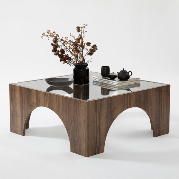 Table basse Seine 80 x 80 cm - Noyer Table basse Seine 80 x 80 cm - Noyer