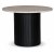 Table  manger ronde PiPi 105 cm - Bois teint noir / Pierre travertin