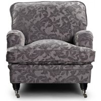 Howard Sir William Fåtölj (Dun) - Mobus Silver Floral Howard Sir William Fåtölj (Dun) - Mobus Silver Floral