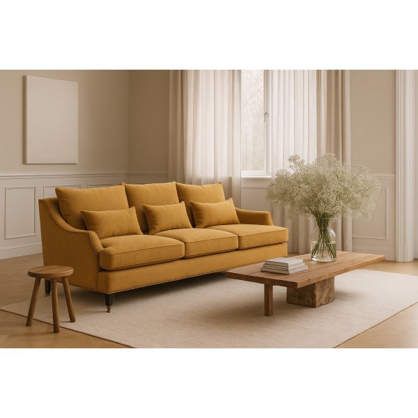 Soffa Edward 220 cm - Gul