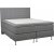 Lit continental complet Dream avec tte de lit et suspension  poches - 160 x 200 cm - Gris clair