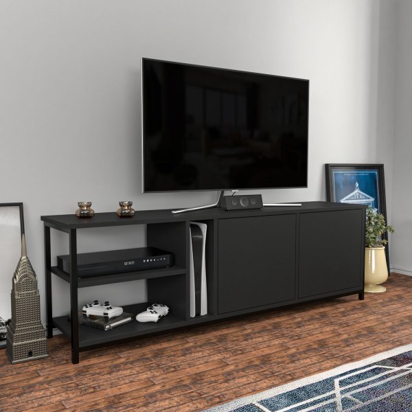 Primrose TV-bänk - Svart/antracit Primrose TV-bänk - Svart/antracit