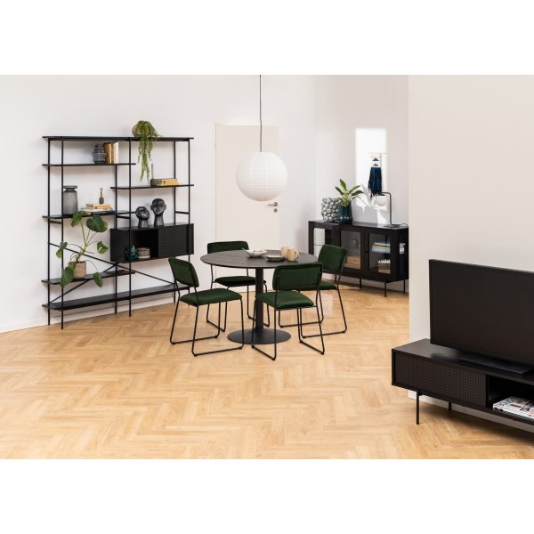 Table à manger Ibiza ø110 cm - Noir Table à manger Ibiza ø110 cm - Noir