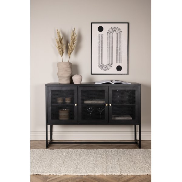 Buffet Trerike - Noir + Pieds de meubles Buffet Trerike - Noir + Pieds de meubles