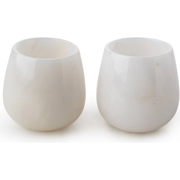 Kaffekoppar i vit Thassosmarmor 2 delar Kaffekoppar i vit Thassosmarmor 2 delar