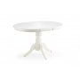 Eettafel 90/124 cm wit - Dana + Meubelpoten