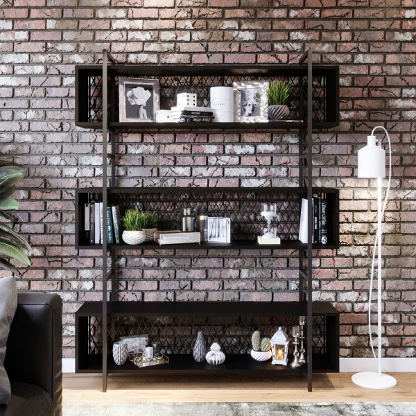 Bibliothque Araf 140 cm - Noir