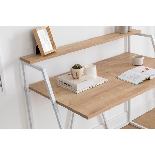 Bureau Lissa 105 x 60 cm - Chne saphir/blanc