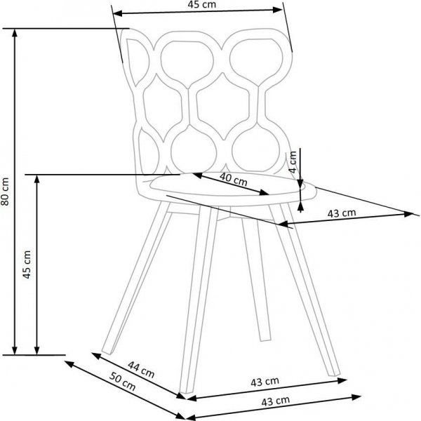 Vernon matstol - Vit/grå/Trä Vernon matstol - Vit/grå/Trä