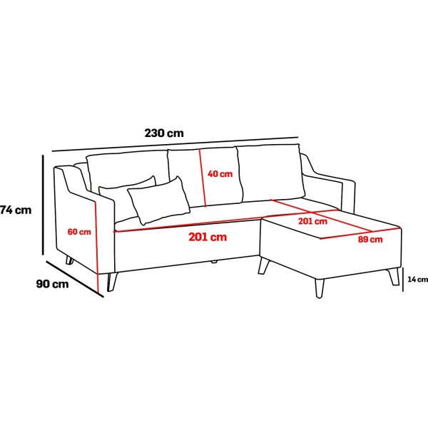 Doga divanbddsoffa - Cream