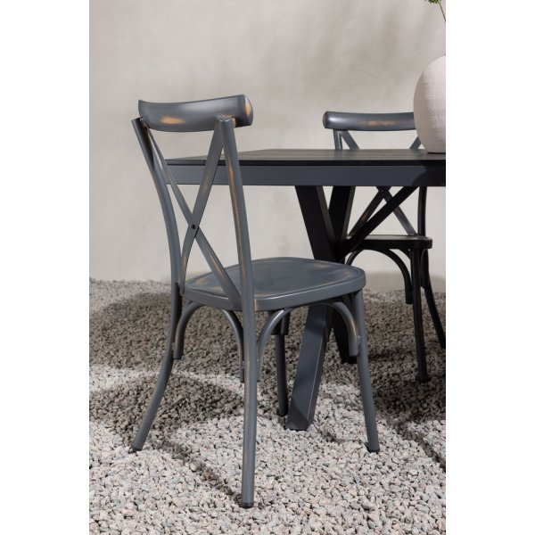 Garcia utematgrupp med 6 st Peking stolar - Svart/Mörkgrå Garcia utematgrupp med 6 st Peking stolar - Svart/Mörkgrå