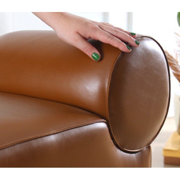 Rohin sittpuff - Brun konstläder Rohin sittpuff - Brun konstläder