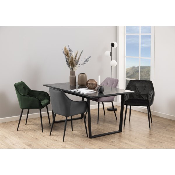 Table à manger Amble 160 cm - Noir Table à manger Amble 160 cm - Noir