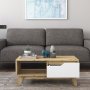 Abby soffbord 90x45 cm - Ek/vit