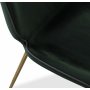Deco velvet stol - Grn / Mssing