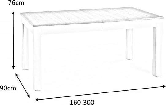 Bråviken uitschuifbare eettafel in Sonoma eiken en wit - 160-300 cm Bråviken uitschuifbare eettafel in Sonoma eiken en wit - 160-300 cm