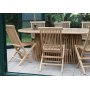 Salt ovalt matbord i teak - 200 cm