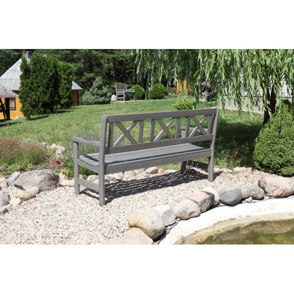 Bollns tuinbank 3-zits - Grijs + Vlekverwijderaar voor meubels