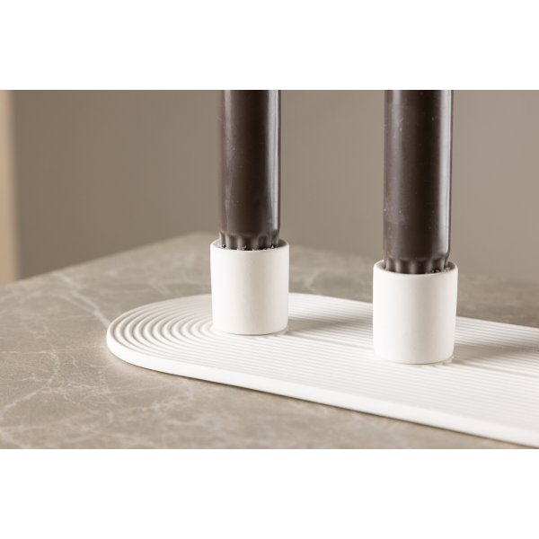 Dian ljusstake 24 x 10,5 x 4 cm - Vit