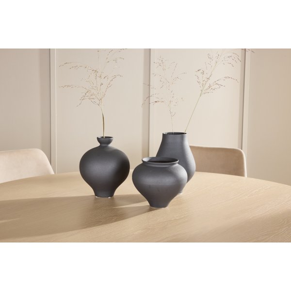 Matbord Copenhagen med 6 st Night stolar - Beige/svart/whitewash