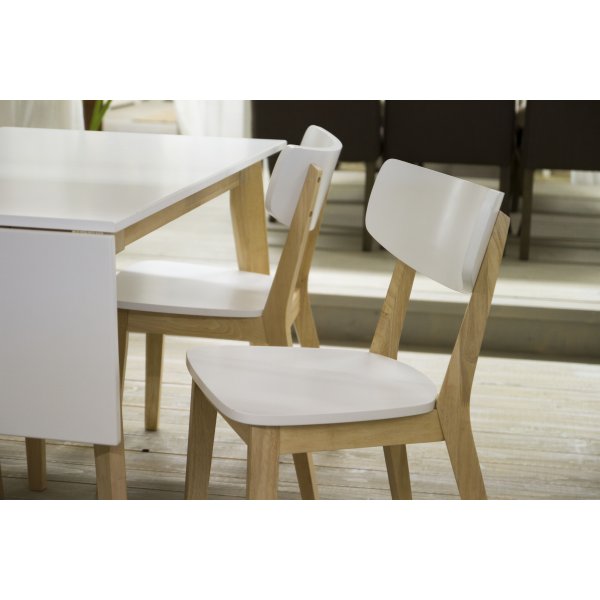 Nordkap stol - Vit/ljus ek