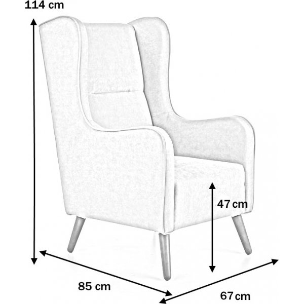 Fåtölj Linsey - Antracit Fåtölj Linsey - Antracit
