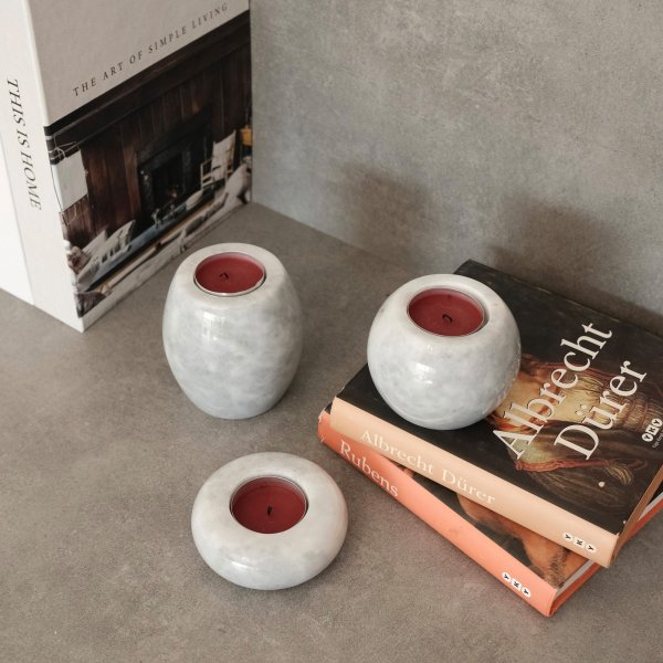 Ljushllare i gr marmor frn Verona - 3 delar