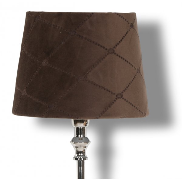Velvet Diamond lampskrm 23 cm - Brun