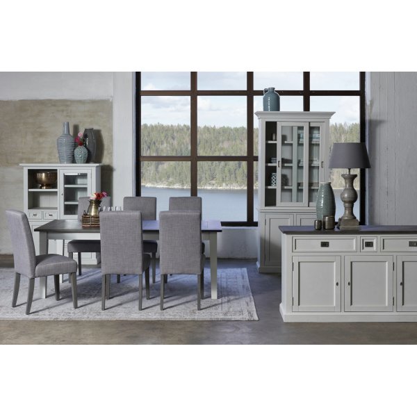 Marstrand matbord butterfly 200-290 cm - Ljusgrå/Rökbetsat lackerad ekfanèr Marstrand matbord butterfly 200-290 cm - Ljusgrå/Rökbetsat lackerad ekfanèr