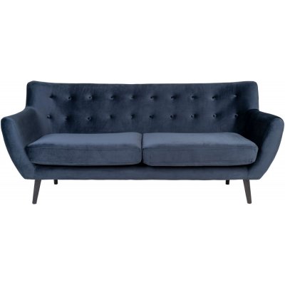 Monte 3-sits soffa - Mörkblå/svart