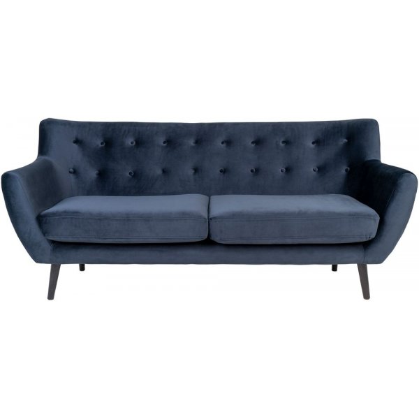 Monte 3-sits soffa - Mrkbl/svart